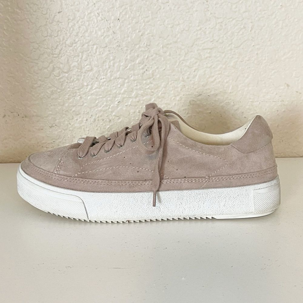 ALL SAINTS Trish suede platform sneaker in Dirty Pink. US 8/39 - Picture 7 of 13